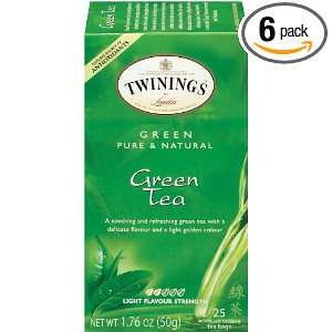 Twinings Green Tea, 25 Count (Pack of 6) Grocery & Gourmet Food