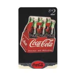 Coca Cola Collectible Phone Card Coke National 96 $2. Silver. Six 