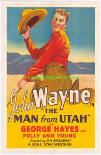 THE MAN FROM UTAH MOVIE POSTER V.F. LB 1934 JOHN WAYNE  