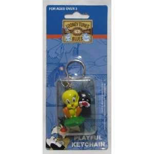 Loony Tunes Blues Playful Keychain Tweety Bird