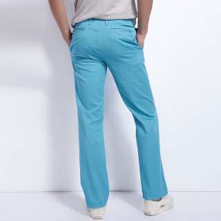   Fashion Straight Basic Comfort Fit Cotton Khaki Slacks 5 Colors  