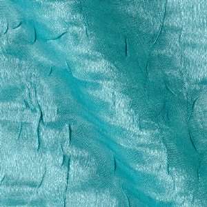   Wide Crushed Shimmer Satin Iridescent Tiffany Blue Fabric By The Yard