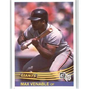  1984 Donruss #323 Max Venable   San Francisco Giants 