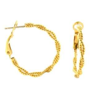  1 Gold Vermeil Twisted Rope Earrings [Jewelry] Jewelry