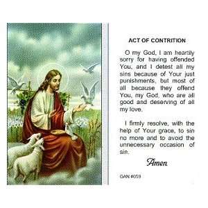  Act of Contrition Prayer Card Toys & Games