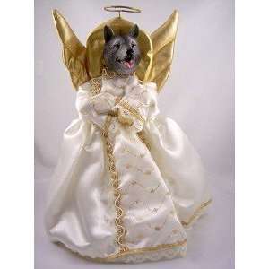    Norwegian Elkhound Angel Christmas Tree Topper