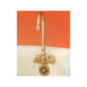 Sign of the Crab P0126S Leg Tub Faucet with Gooseneck Spout in Superco