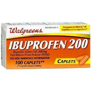   Ibuprofen 200 mg Caplets, 100 ea Health 