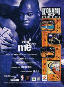 1999 Konami Sports Series Game Glen Rice Hornets Ad  