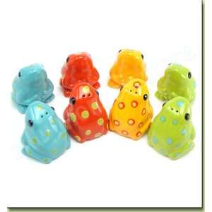 Color Frog Mini Salt & Pepper Shaker Set