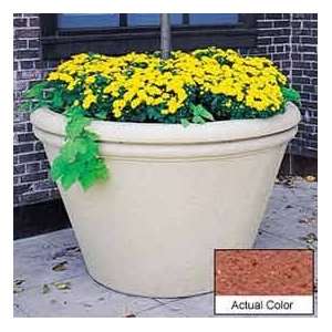   Round Planter   Weatherstone Brick Red 60x38 Patio, Lawn & Garden