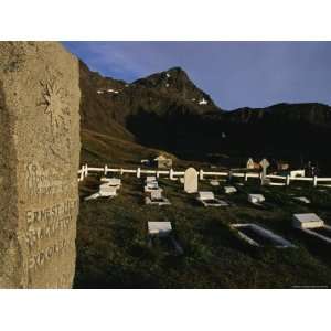 Close up of Shackletons Grave in Grytviken, Where He is Remembered as 