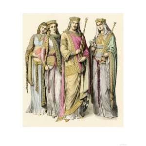 Charlemagne, King of the Franks, and His Queen, Hildegard of Swabia 