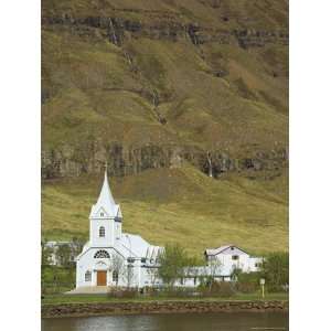  Blue Lutheran Church at Seydisfjordur Ferry Terminal 