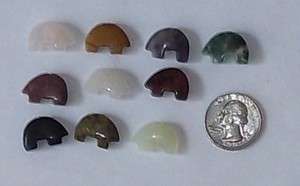 10 Semi Precious Gemstone Zuni Bear Beads  