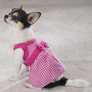 East Side Gingham Dress Dog Pet Sundress Pink M Medium  