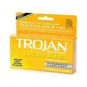  Trojan Intense Ribbed Ultrasmooth 12pk Health & Personal 