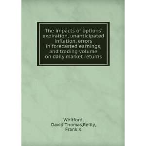   on daily market returns David Thomas,Reilly, Frank K Whitford Books
