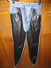 Lei riding wear jeans with black faux leather front leg panels, size 