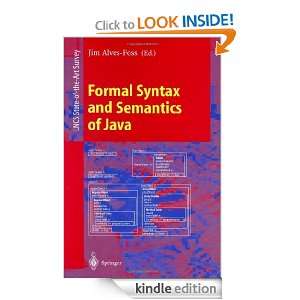 Formal Syntax and Semantics of Java (Lecture Notes in Computer Science 