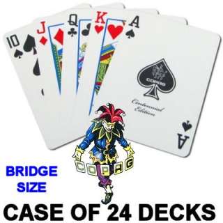 COPAG Plastic Playing Cards, 24 Deck Case, Bridge Size  