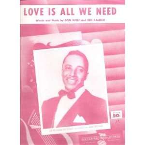  Sheet Music Love Is All We Need Tommy Edwards 180 