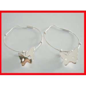   Hoop Earrings Solid Sterling Silver #4110 Arts, Crafts & Sewing