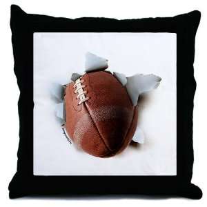 Football Burster Funny Throw Pillow by  