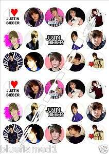 Justin Bieber Fairy Cake Toppers x 30   Free 1st Class Postage 