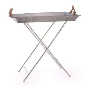  Rectangular Galvanized Metal Tray with Stand