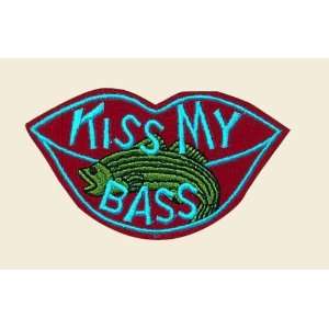  Kiss My Bass Logo Embroidered Iron on or Sew on Patch 