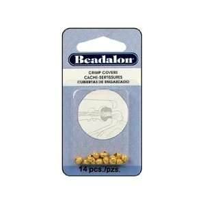  Beadalon Crimp Covers 4mm Sparkle Gold Plated 14pc Arts 