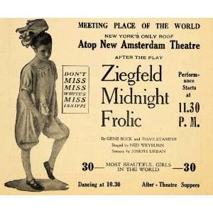  1917 Ad Ziegfeld Midnight Frolic New Amsterdam Theatre 