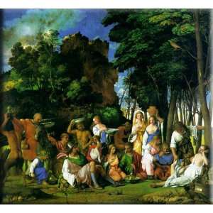  Feast of the Gods 16x15 Streched Canvas Art by Titian 