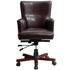  Craftsman Brown Leather Swivel Desk Chair