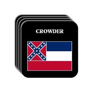  US State Flag   CROWDER, Mississippi (MS) Set of 4 Mini 