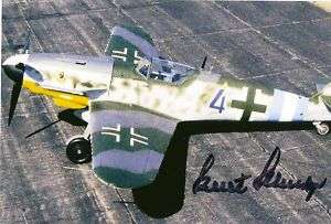 Kurt Schulze signed auto Luftwaffe Pilot WW II LOOK  