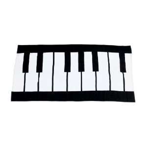  Black / White Piano Key Bath Towel 60 X 30