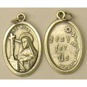 St. Rita Bulk Oxidized Medal with Jump Ring (M022RI)