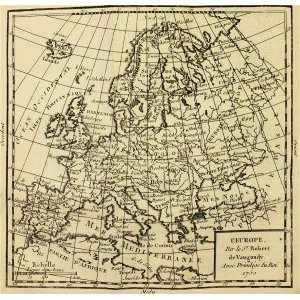  De Vaugondy Map of Europe (1770)