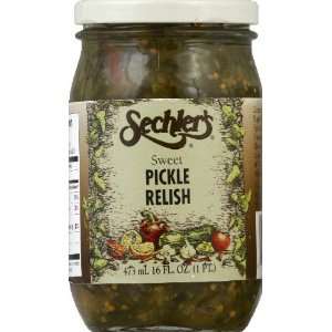 Sechlers Sweet Pickle Relish 16.0 OZ (pack of 6)  Grocery 