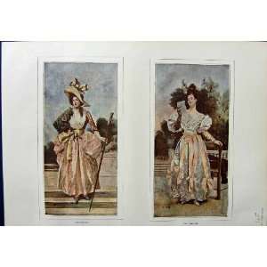    1887 Colour Print Beautiful Ladies Fashion Dresses