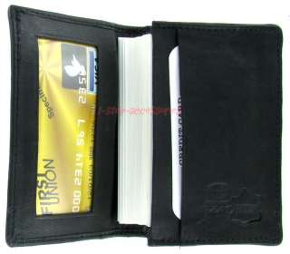 Fine Leather Business Credit Card ID Wallet Holder Case  