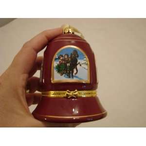   Porcelain Bell Shaped Ornament   Joy to the World 