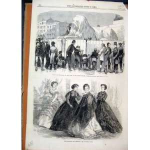  1867 Paris Fashion July Women Dresses Nelson Column
