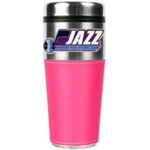  Utah Jazz 16oz Stainless Steel Travel Tumbler with Pink 