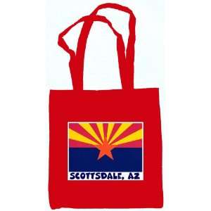  Scottsdale Arizona Souvenir Tote Bag Red 