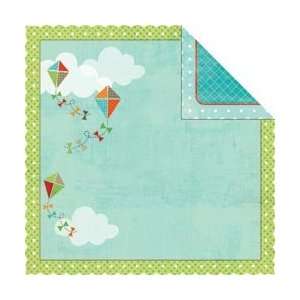  Minds Eye Lime Twist Fly A Kite Double Sided Paper 12X12 Fly D Cut 