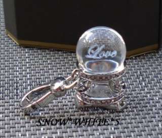 Juicy Couture AUTHENIC SILVER LOVE FORTUNE CRYSTAL BALL Charm  