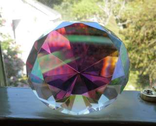 80mm SHIMMERING RAINBOW Crystal Diamond Suncatcher  